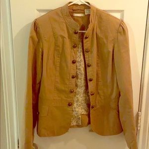 Tan button down military jacket